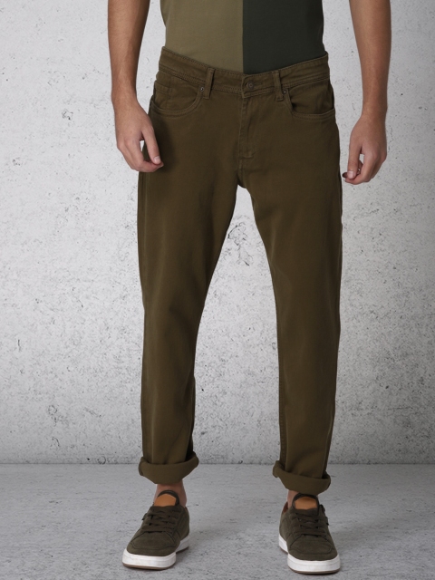 

Ecko Unltd Men Brown Super Slim Fit Mid-Rise Clean Look Ankle-Length Jeans