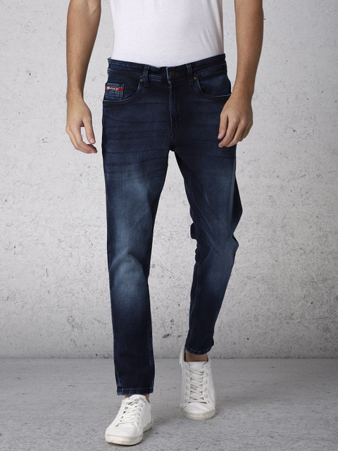 

Ecko Unltd Men Blue Slim tapered Fit Mid-Rise Clean Look Stretchable Ankle Length Jeans