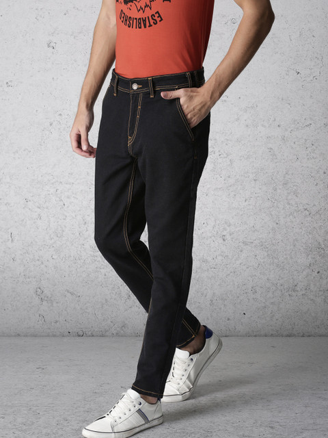 

Ecko Unltd Men Blue Slim Fit Mid-Rise Clean Look Stretchable Cropped Jeans