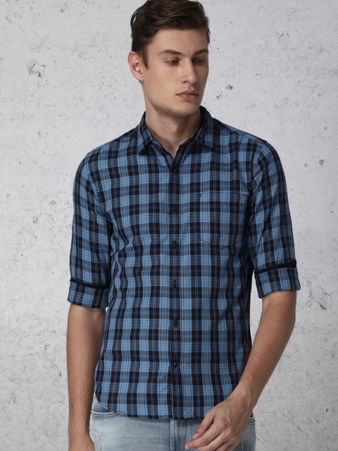

Ecko Unltd Men Blue Slim Fit Checked Casual Shirt