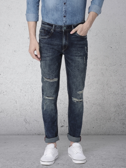 

Ecko Unltd Men Blue Super Slim Fit Mid-Rise Mildly Distressed Stretchable Jeans