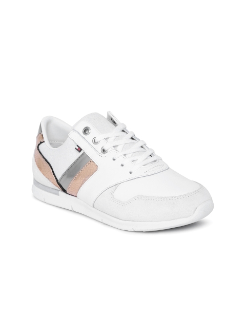 

Tommy Hilfiger Women White Leather Sneakers