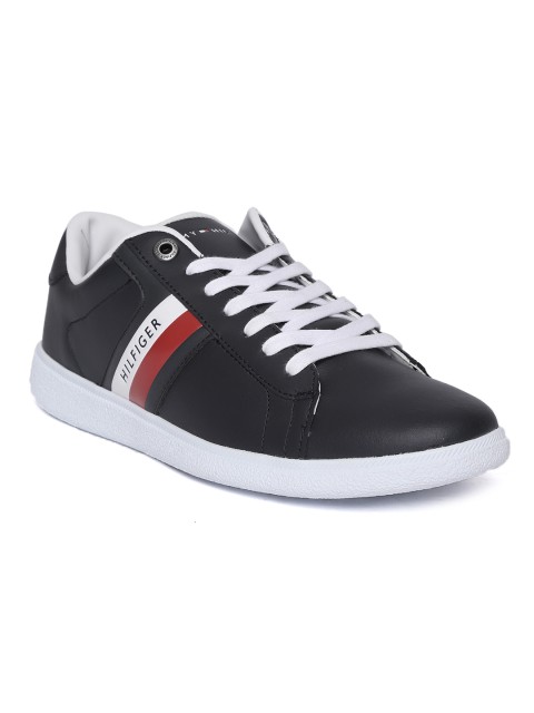 

Tommy Hilfiger Men Charcoal Grey Leather Sneakers