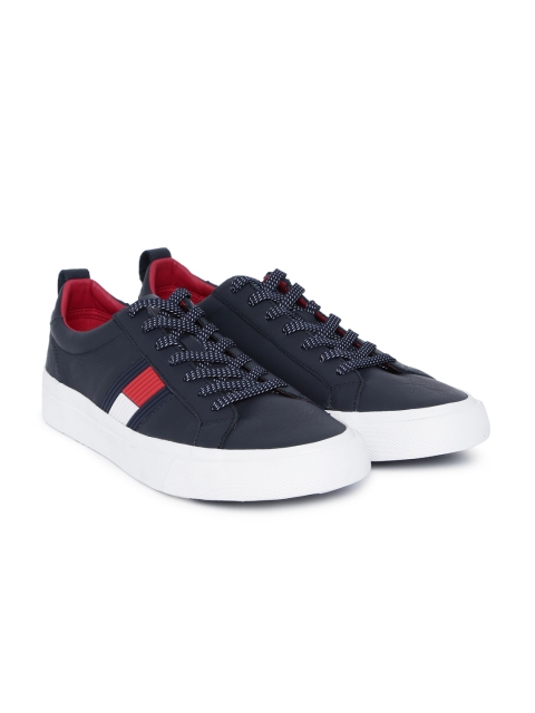 

Tommy Hilfiger Men Black Leather Sneakers