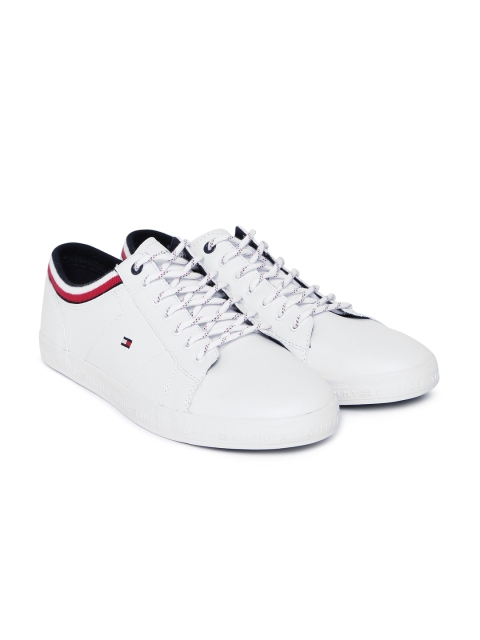 

Tommy Hilfiger Men White Leather Sneakers