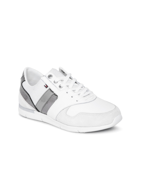 

Tommy Hilfiger Women White Leather Sneakers