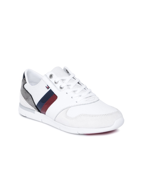 

Tommy Hilfiger Women White Leather Sneakers