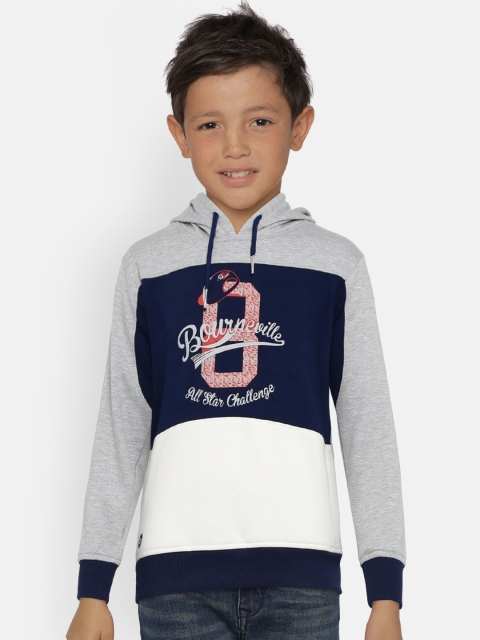 

Duke Boys Grey & Blue Printed Hooded Sweatshirt