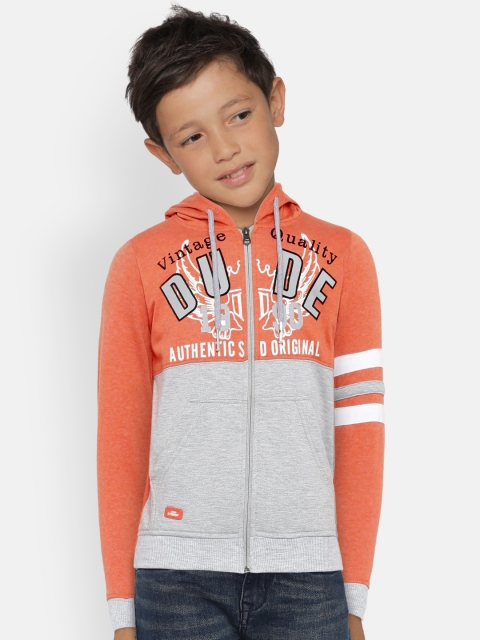 

Duke Boys Orange & Grey Printed Hooded Sweatshirt