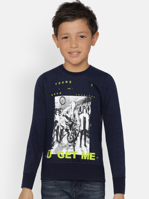 

Duke Boys Navy Blue Solid Sweatshirt