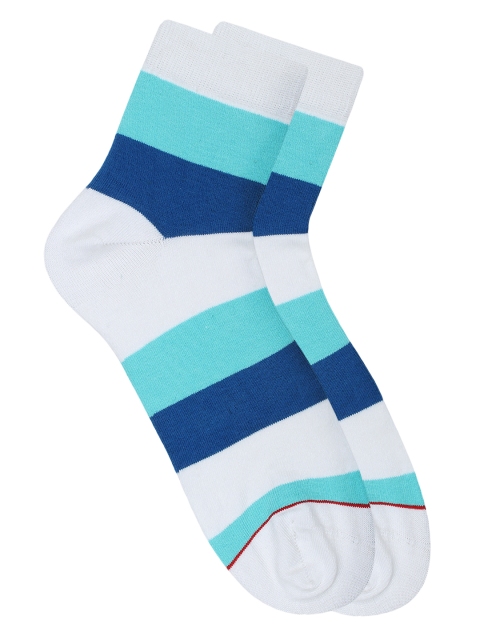 

Soxytoes Men Blue & White Striped Ankle Length Socks