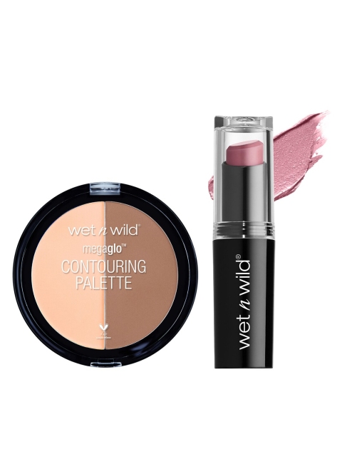 

Wet n Wild Set of 2 MegaLast Lip Color & MegaGlo Contouring Palette, Beige