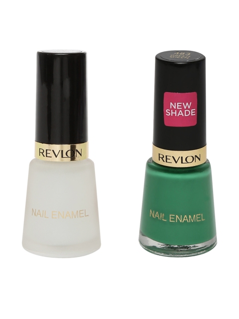 

Revlon Set of Green Sheen Nail Enamel & Matte Top Coat