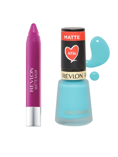 

Revlon Set of Nail Enamel & Lipstick, Magenta