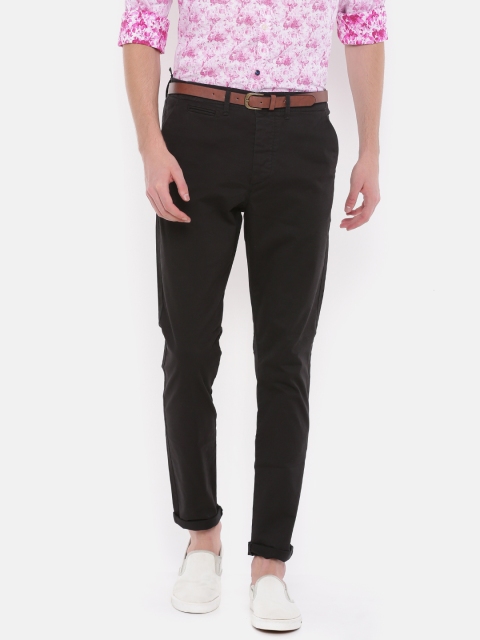 

Jack & Jones Men Black Marco Slim Fit Solid Chinos