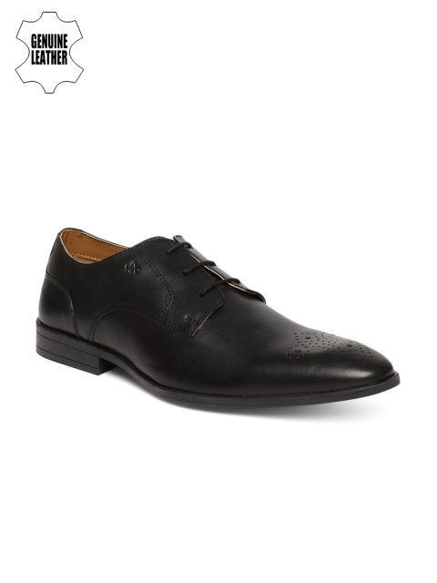 

Arrow Men Black Leather Formal Derby Shoes