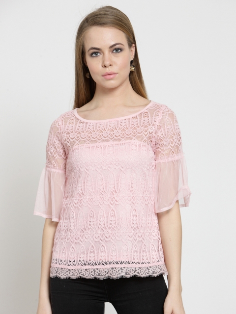 

Latin Quarters Women Pink Self Design Top