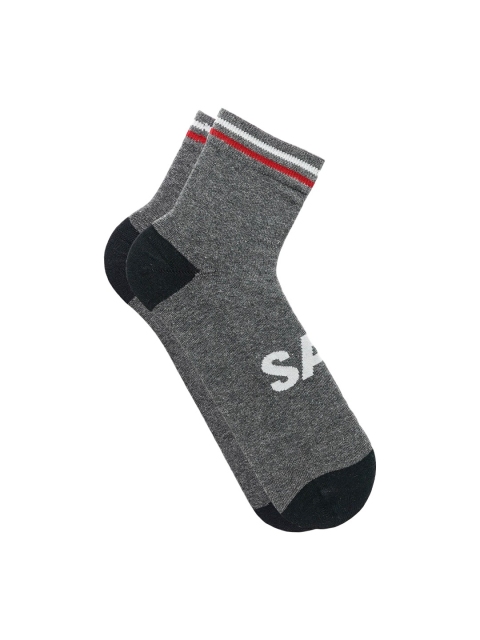 

Soxytoes Men Charcoal Grey Solid Ankle-Length Socks, Multi