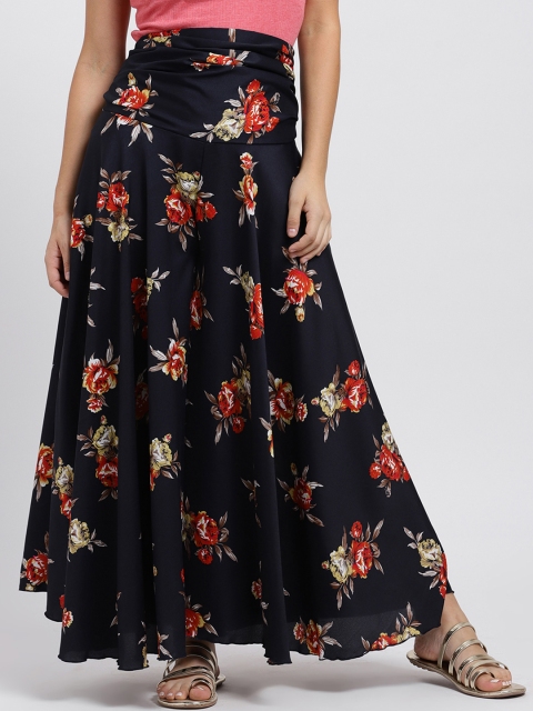

Trend Arrest Women Navy Blue Flared Printed Palazzos