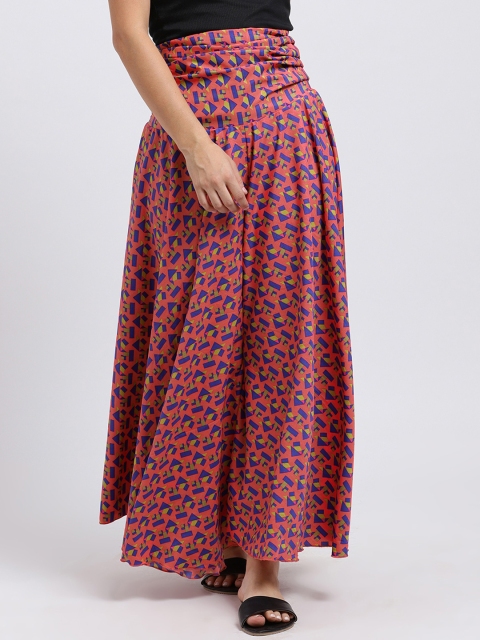 

Trend Arrest Women Multicoloured Printed Flared Palazzos, Multi