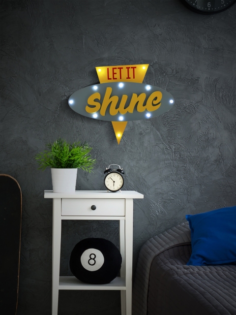 

Archies Multicoloured Wooden LED Wall Hanging, Multi