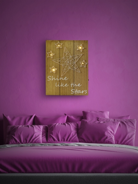 

Archies Brown Wooden LED Wall Hanging