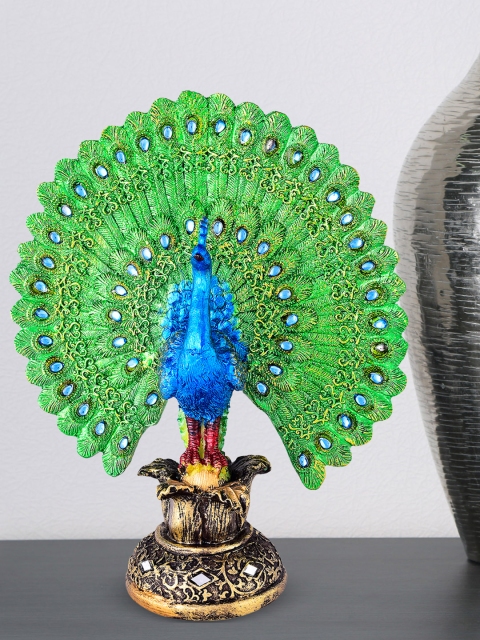 

Archies Multicoloured Ceramic Peacock Showpiece, Multi