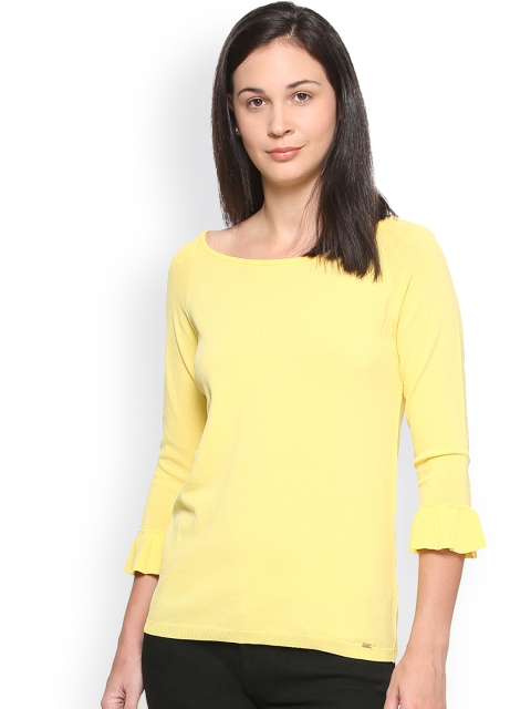 

Allen Solly Women Yellow Solid Top