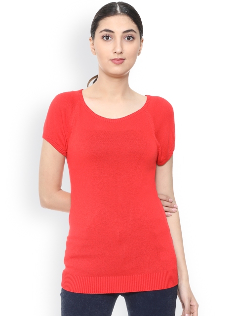 

Allen Solly Women Red Solid Top
