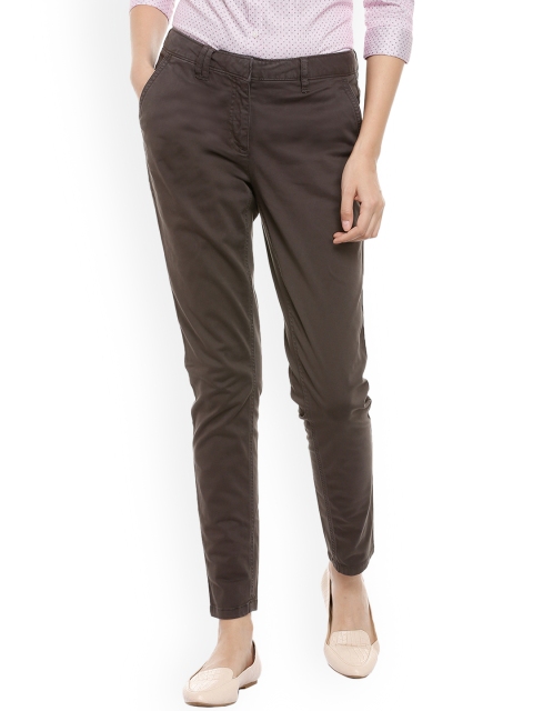 

Allen Solly Woman Brown Regular Fit Solid Regular Trousers