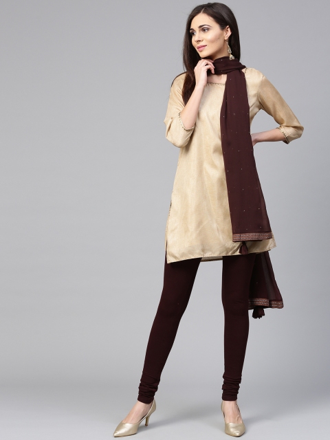

W Brown Woven Design Dupatta