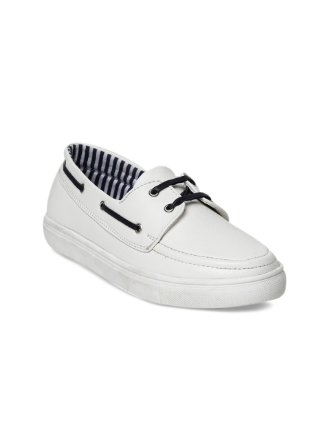 

Bruno Manetti Women White Boat Shoes