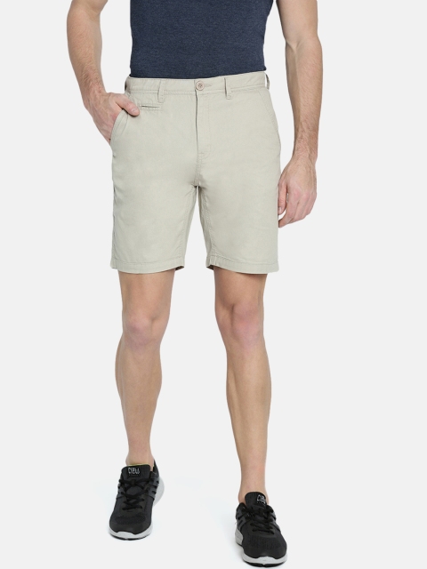 

Breakbounce Men Beige Solid Slim Fit Chino Shorts
