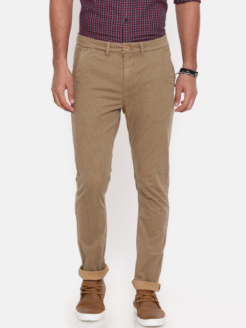 

Breakbounce Men Beige Slim Fit Solid Chinos
