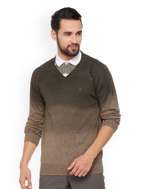 

Allen Solly Men Brown Solid Sweater