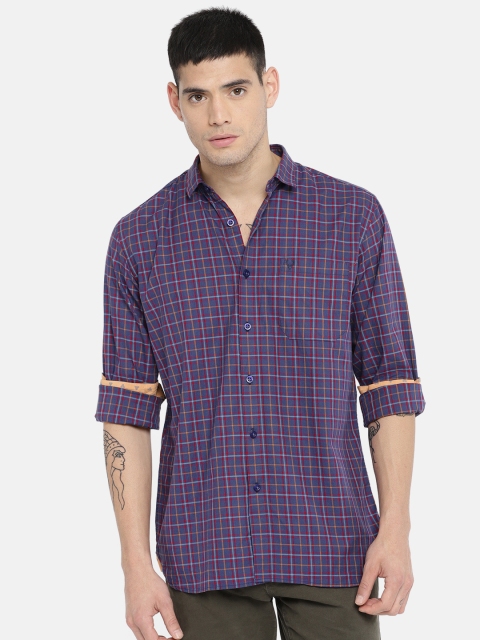 

Allen Solly Men Purple Slim Fit Checked Casual Shirt