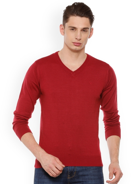 

Allen Solly Men Red Solid Pullover