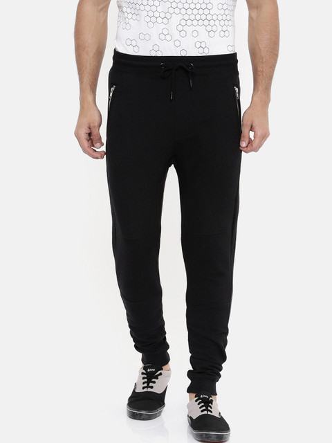 

Breakbounce Men Black Solid Joggers