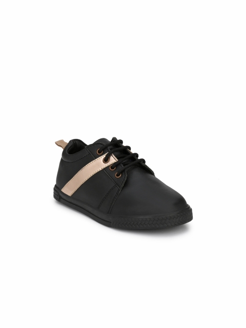 

TUSKEY Boys Black Leather Sneakers