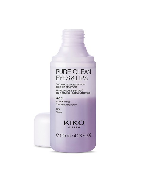 

KIKO MILANO Women Pure Clean Eyes & Lips Two-Phase Waterproof Make Up Remover 125 ml, Purple