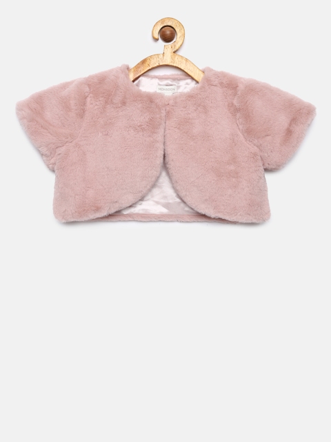 

MONSOON CHILDREN Pink Solid Open Front Shrug