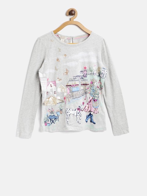 

MONSOON CHILDREN Girls Grey Embellished Top