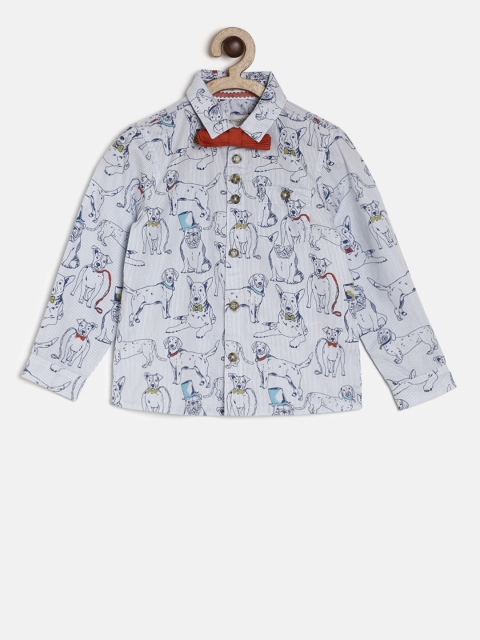 

MONSOON CHILDREN Boys Blue Regular Fit Printed Casual Shirt