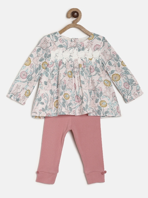 

MONSOON CHILDREN Girls Pink Printed Top with Leggings