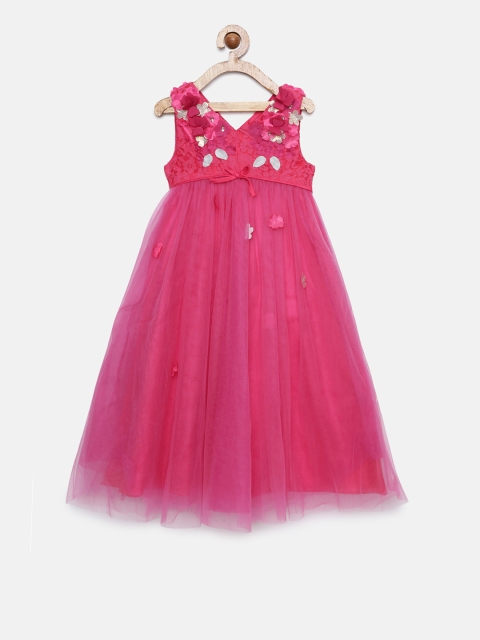 

MONSOON CHILDREN Girls Pink Solid Maxi Dress