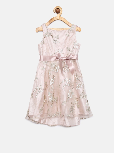 

MONSOON CHILDREN Girls Pink Self Design Fit and Flare Dress