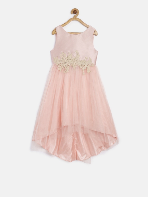

MONSOON CHILDREN Girls Pink Solid Fit and Flare Dress