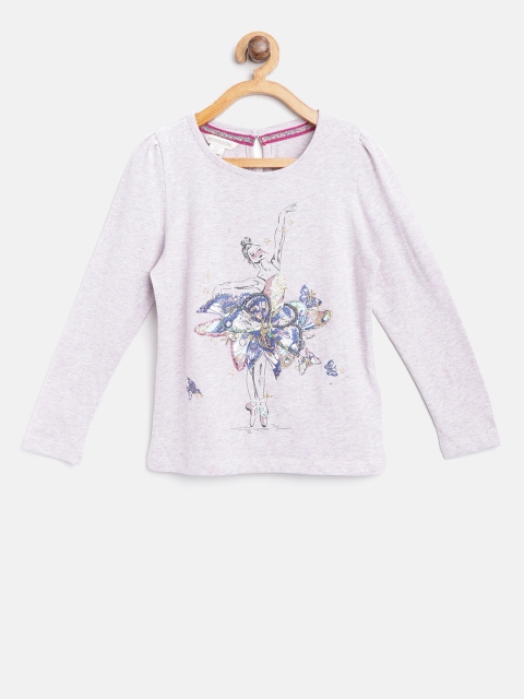 

MONSOON CHILDREN Girls Lavender Printed Top