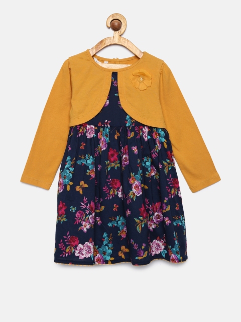

MONSOON CHILDREN Girls Navy Blue Printed A-Line Dress