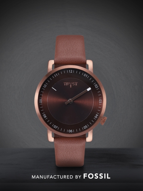 

TRYST Manufactured & Serviced by Fossil Unisex Brown Watch